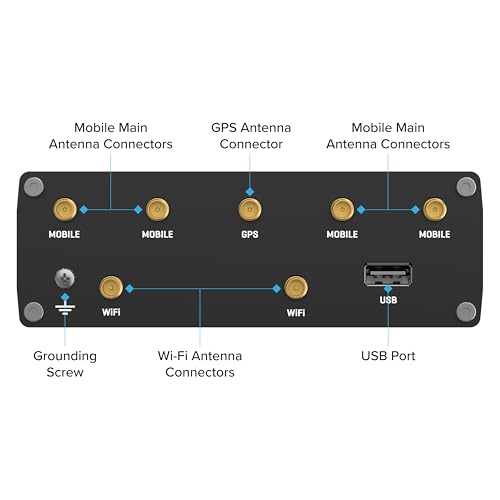 Image of Teltonika RUTM50 5G Industrial Router - Dual SIM Failover, WiFi 5, Gigabit Ethernet, VPN & RMS Support (RUTM50000000)