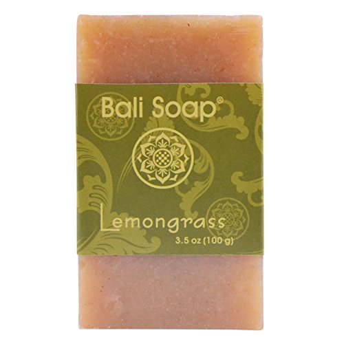 Bali Soap - Lemongrass Natural Soap Bar, Face or Body Soap, Best for All Skin Types, For Women, Men & Teens, Pack of 4, 3.5 Oz each