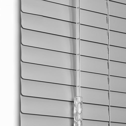 Customizable Horizontal Window Blinds Aluminum Mini Blind for Windows, Doors, RV, Campers and Any Room, Light Adjustment, 1 inch Slats Cordless Venetian Blinds & Shades(Gray)