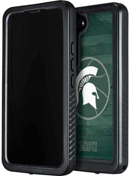 Skinit Waterproof Phone Case Compatible with Galaxy S24 Plus - Officially Licensed Michigan State University Basketball Courtside Design