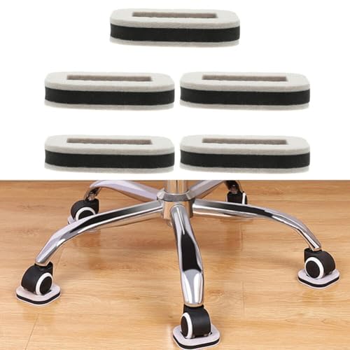 Tapón de rueda de silla, 5 tazas de muebles para sillas de oficina, sofá, almohadillas de fijación, almohadillas de fijación de polea de fieltro, protector de suelo