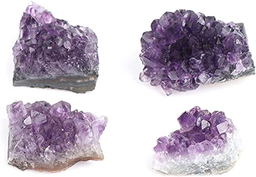 AZOOB Amethyst-Rohstein, 200–500 g, Amethyst-Kristall-Cluster, Quarz-Rohkristalle, Steindekoration, Ornament, violetter Stein, Erz, Minera-Naturstein JIYUEYIN – Bild 3