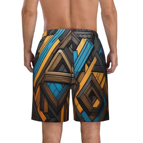 Building Block Combination Men Beach Pants â€“ Swim Trunks for Men,Quick-Dry and Comfortable, Suitable for Beach, Surf, and Everyday Wear Black4
