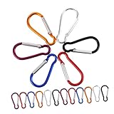 Milisten 60 Piezas Mosquetones de Aluminio Clips Multifunción para Llaves y Mochilas Resistentes para Actividades Cierre Rápido y para Senderismo y Camping