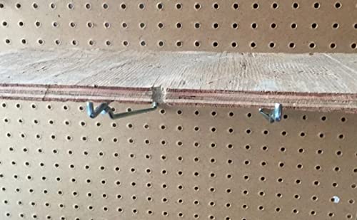Procraft Brand 2 Pack Metal 10 Inch Mega Shelf Bracket Garage Hanger For 1/8 Inch & 1/4 Inch Pegboard thumb #2