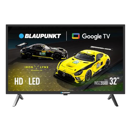 Blaupunkt Smart-TV, 32WGC5500S HD Ready LED, Google TV mit WLAN und Bluetooth, Dolby Digital Plus, HDMI/USB, Sprachsteuerung mit Google Assistent, Schwarz