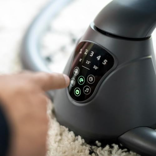 Maxi-Cosi Cassia Hamaca bebé elétrica, 0-6 meses, máx. 9 kg, balanço bebê, 12 melodias, rotação 360°, detecção automática, 5 velocidades, 2 posições de reclinação, Essential Graphite