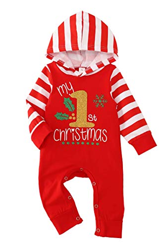 My First Christmas Baby Boy Girl Outfit Body con Sombrero Traje de Cuerpo Completo Cover