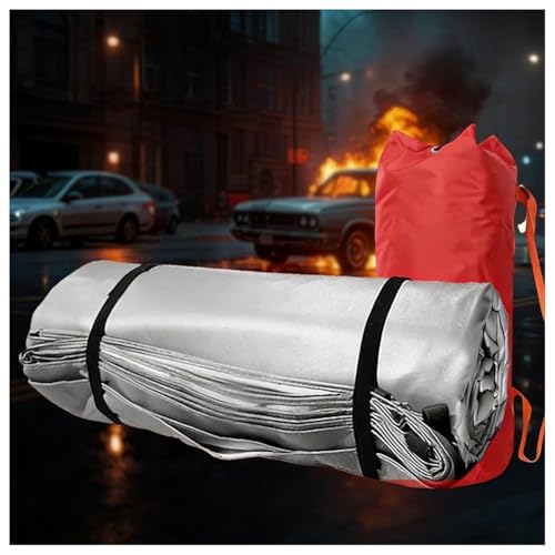 Emergency Fire Blanket, Flame Retardant Tarpaulin for Survival Safety in Electric Vehicle and Truck Fires