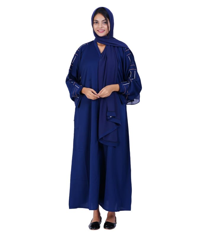 Image of Blue Threads Maternity Abaya | Maternity Dress | Comfortable & Breathable Fabric | Pregnancy Wear | Muslim Women Comfortable Clothing