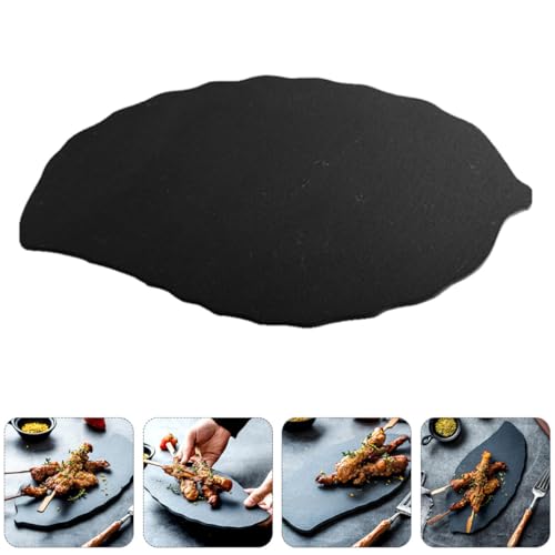 Plato sushi forma hoja 28x14cm para postre y steak miniatura 3
