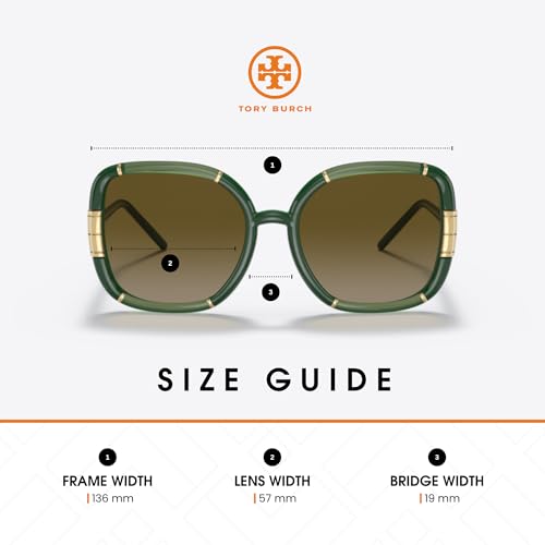 Tory Burch TY9071U Square Sunglasses for Women +BUNDLE with ACCESSORY EYEWEAR KIT4