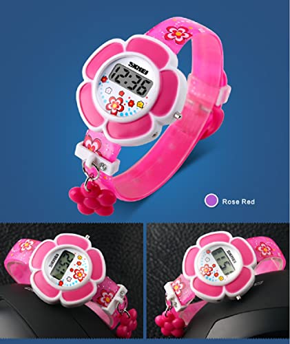 Kids Watch Girl Flower Shape Watch Novelty Cartoon Digital Watch 11442