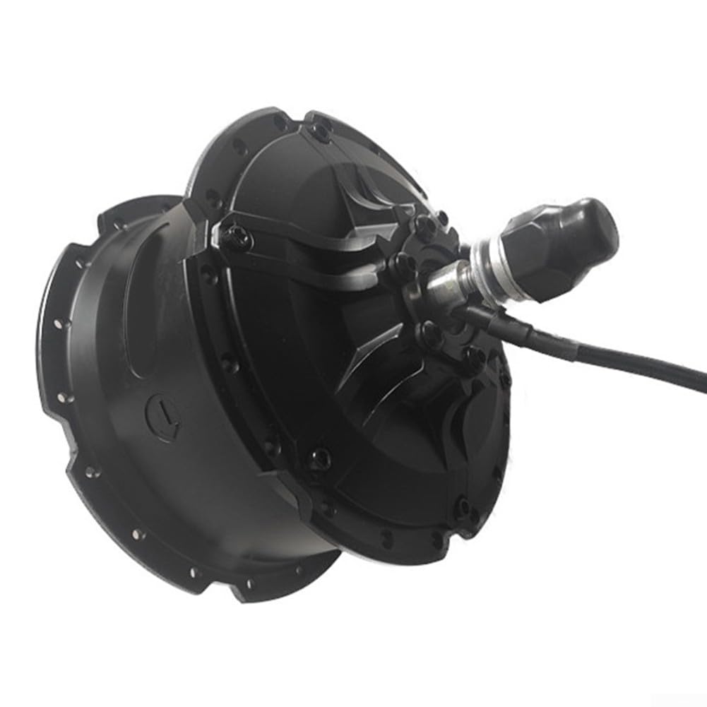 Moteur de moyeu de vélo sans balais 48 V 750 W avec couple élevé ≥ 75 Nm, entraînement arrière pour fourche de 175 mm/190 mm, compatible 6-9 vitesses, noir (largeur d'installation 175 mm)
