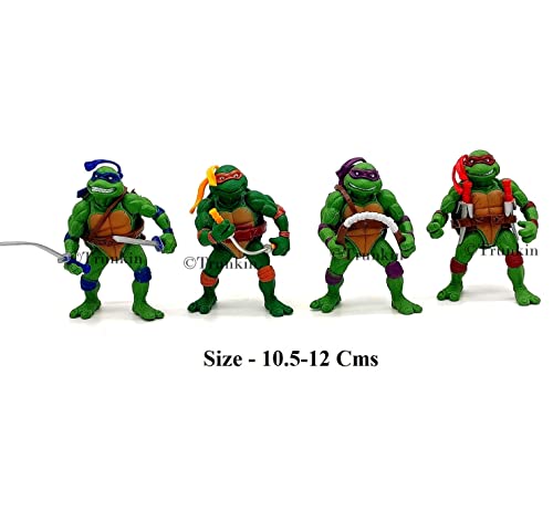 Image of Trunkin Rubber Turtle Mike Raph Leo Don(Multicolor) Figure Figurine 4pcs