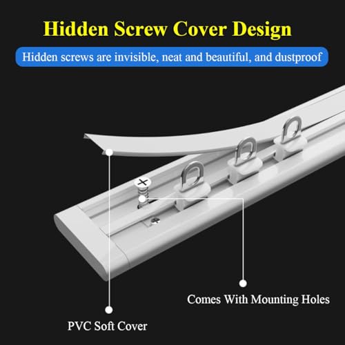 Plafonnier invisible ultra fin K rail simple de 85 cm blanc - 4