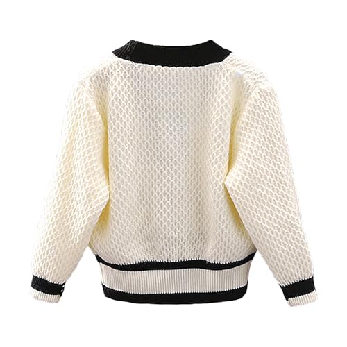 Image of Toddler Girls Cardigan Sweater Button Knit Sweater Kids Winter Coat Size 2-7T