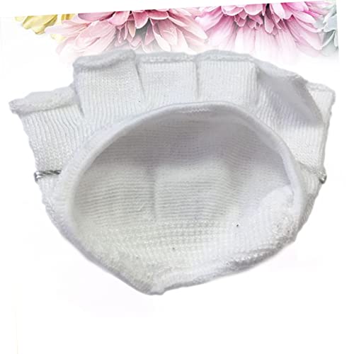 GALPADA Non-socks for Women: Fashionable Five Toes Half Socks Peep Toe Breathable White