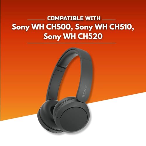 Image of Crysendo 70mm Frog Leather Cushion | Compatible with Sony WH CH500 |Sony WH CH510 Ear Cushion | 1.5cm Thick Replacement Headphone Ear Pads Frog Leather & Memory Foam Earpad (Black)