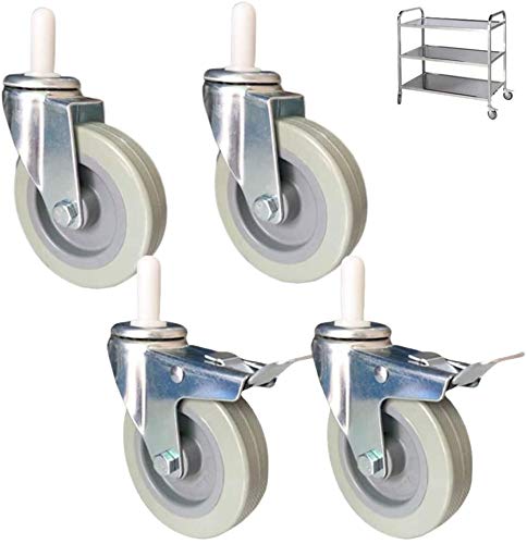 Roulettes pivotantes anti bruit pour déplacer établi et chariot de 280kg
