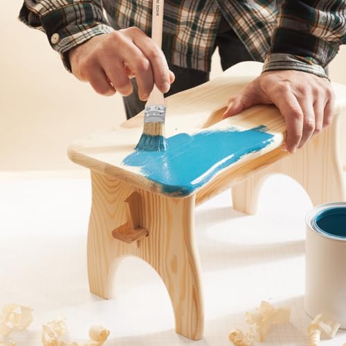 Pinsel Langer Stiel, 10 Stück Heizkörperpinsel, Ecken Pinsel, Kalorienbinderpinse, Helle Borste Kräftige Polymix Borste, Gebogener Kalorienbinderpinsel, 25 mm Breit, 40cm Lang