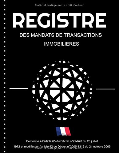 Télécharger REGISTRE des mandats de transaction immobilières: Conforme- 104 pages- grand format 21.60 x 27.9- p Livre PDF Gratuit