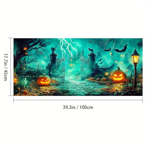 Película estática para ventana Halloween Castillo Embrujado miniatura 3