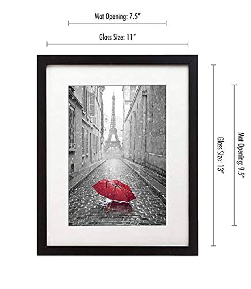 絵画　庭13 原画　A4サイズ 額縁なし Amazon.co.jp: 11 x 13インチ ブラックフォトフレーム - マット