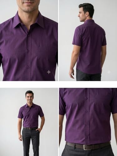Image of Appel Touch Men's Cotton Blend Formal Shirt Half Sleeves