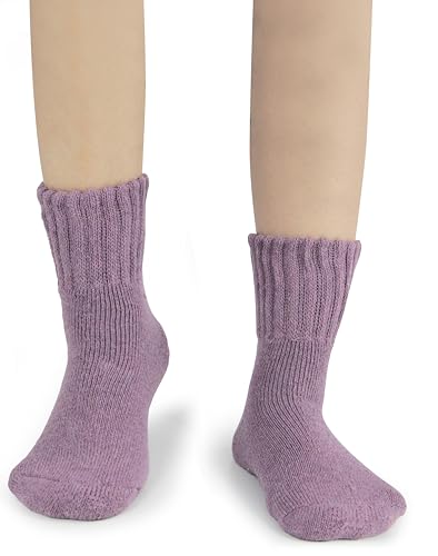 Image of BenSorts Women's Winter Boots Socks Thick Warm Cozy Crew Socks Solid Color Gifts
