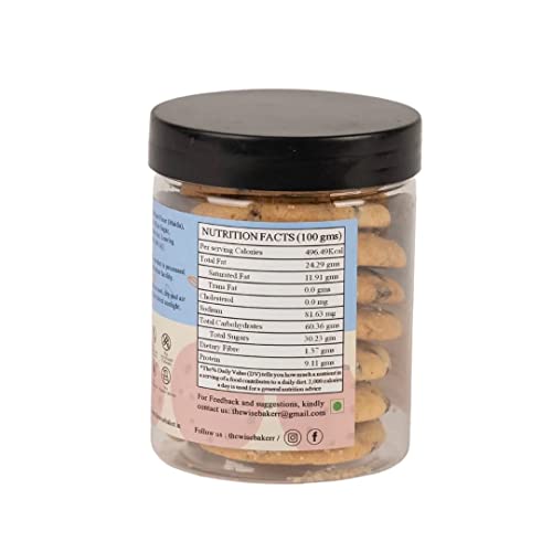 Image of The Wise Combo of Baker Sea Salt Chocolate Chip Cookies 200 GM with Italian Almond Cookies 150 GM