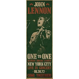 John Lennon – Concert – Door Laminated Poster (21 x 62) - Les Beatles, Paul McCartney, John Lennon, RIngo Starr, George Harrison