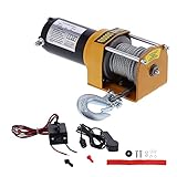 【Motor potente】Este cabrestante eléctrico adopta un motor de cobre puro con alta potencia de aproximadamente 1,2 KW, disipación de calor rápida para un tiempo de trabajo prolongado. Y el freno de retención de carga automático le ofrece la máxima seguridad.