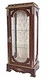 Barock Schrank Holzvitrine Vitrinenschrank Antik Wohnzimmer 136 cm Hoch Vitrine Rokoko Schrank cat837 Palazzo Exklusiv