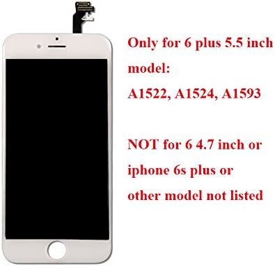 ZTR for iPhone 6 Plus 5.5 inch LCD Touch Screen Digitizer Frame Assembly Full Set LCD Touch Screen Replacement (White)