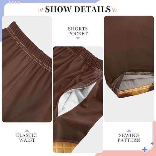 Chocolate Cone Boys Pants Boys Athletic Pants Long Pant for Boywith Pockets Wide-Leg Size 6-14Y4