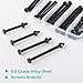 GuoYomm M8 x 50mm 60mm 70mm 80mm Hex Head Bolts and Nuts, M8 x 1.25 Bolts, Hexagon Head Screws, 8.8 Grade Alloy Steel, Black Oxide Finish, Fully Thread, Assortment Kit 30PCS