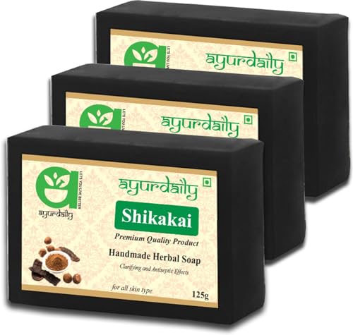 Image of Herbal Shikakai Soap for Deep Cleansing (3 x 125 g)