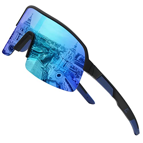 Bevi Sports Sunglasses Polarized Lens with TR90 Frame for Men Women Outdoor Driving Cycling