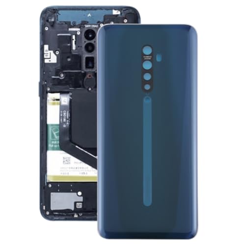 Scocca Cover Back Copri Batteria posteriore Per OPPO RENO2 CPH1907 RENO 2 PCKM00 PCKT00 Ricambio Con Biadesivo Vetro Sostituzione Verde Green (Dark Blue)