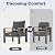 Aoxun Aluminum Patio Furniture Set 7 Seats, Oversized Outdoor Sectional with Washable Thick Cushions, Coffee Table and Waterproof Cover, Patio Conversation Sets for Porch, Balcony, Deck