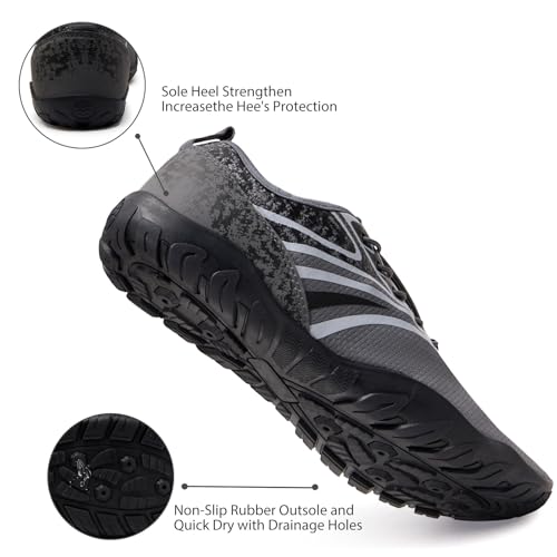 Image of WateLves Water Shoes Mens Womens Barefoot Beach Swim Shoes Quick-Dry Aqua Socks Pool Shoes for Surf Yoga Water Aerobics