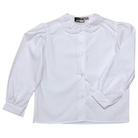 Zeco Girls White Long Sleeve Blouse Cover