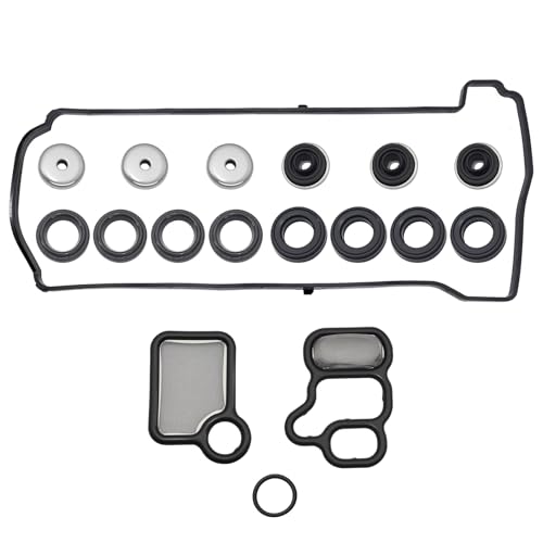 Image of Sorello Engine Cylinder Valve Cover Gasket Set Compatible with Acura CSX RDX RSX TSX for Honda Accord Civic CR-V Element - Replace VS50614R ES73071