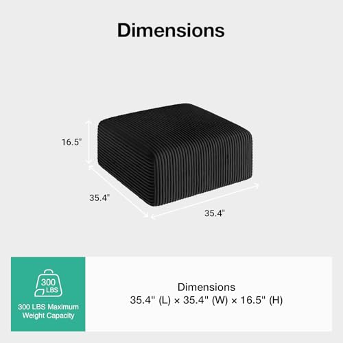 Image of Novilla Modular Sectional Sofa, Modern Cloud Sectional Couch with Smarts Coil Support, Upholstered Boneless Couch for Living Room Apartments Bedroom, No Assembly Required (Ottoman)