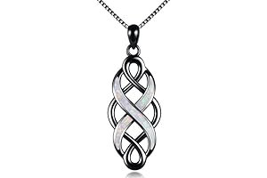 Irish Celtic Knot Created Opal Pendant Necklace: A Black Friday Treat for Jewelry Lovers