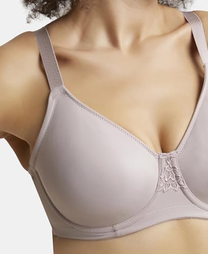 Image of Jockey 1855 Women Under-Wired Non-Padded Soft Touch Microfiber Elastane Stretch Full Coverage Minimizer Bra with Broad Wings