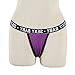 Women's Elastic Waist Letter Print Bikini Briefs Soft Stretch Breathable Fashion Everyday Underwear Purple