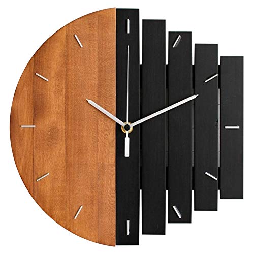 Horloge mur en bois blanche vintage montre moderne rustique tranquille YUXIN