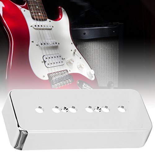 Lazmin112 2Pcs Pickup Cover, Silver Chrome-Plating Brass Humbucker Cover for P90 Soapbar Pickup - Image 4